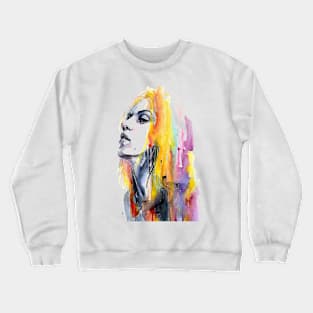 Multicolored Abstract Art Design Crewneck Sweatshirt